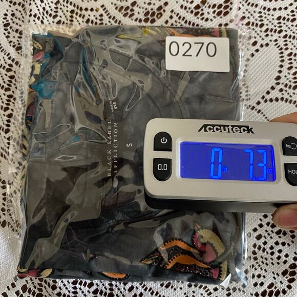 Black Label Affliction Goth Skull Rhinestone Full Print All Over Top Size Small - Picture 6 of 6